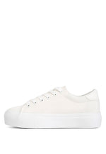 Hyra Solid Flatform Canvas Sneakers