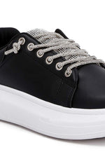 Jaxen Rhinestones Lace Up Sneakers