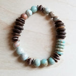 Aqua Terra and Wood Bracelet