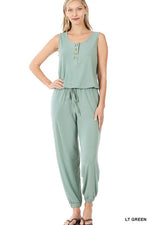 Sleeveless Jogger Jumpsuit