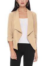 Women's Casual Solid Waist Length Blazer