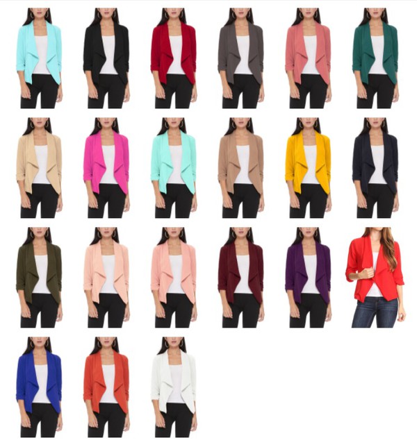 Women's Casual Solid Waist Length Blazer