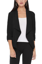 Women's Casual Solid Waist Length Blazer