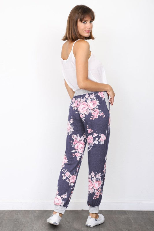 Women's Floral Drawstring Jogger