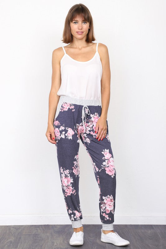 Women's Floral Drawstring Jogger