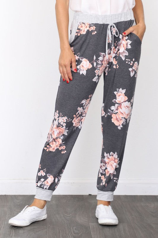 Women's Floral Drawstring Jogger