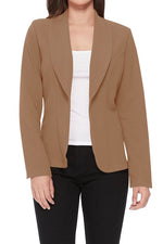 Women's Open Front Long Sleeves Casual Fitted Style Blazer