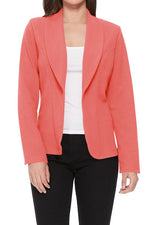 Women's Open Front Long Sleeves Casual Fitted Style Blazer