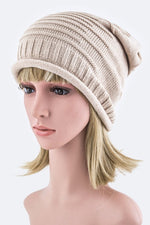 Raised Knit Slouchy Light Weight Beanie