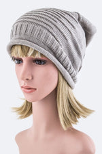 Raised Knit Slouchy Light Weight Beanie