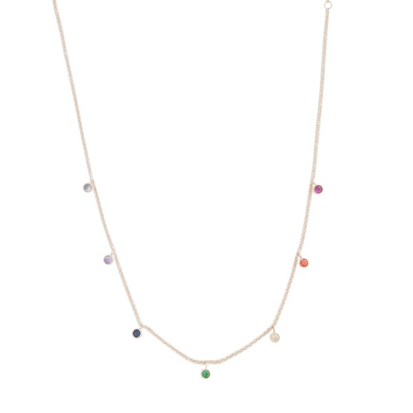 Rainbow Bezel Crystal Stardust Necklace