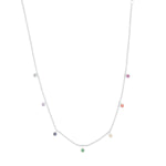 Rainbow Bezel Crystal Stardust Necklace