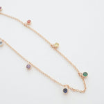 Rainbow Bezel Crystal Stardust Necklace