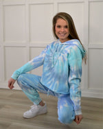 Women's Blue Tie Dye Joggers Sweatpants