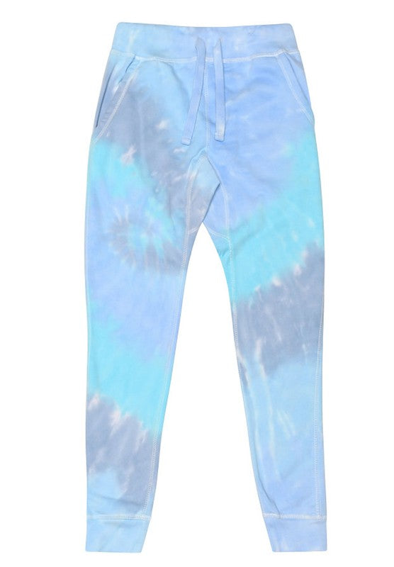 Women's Blue Tie Dye Joggers Sweatpants