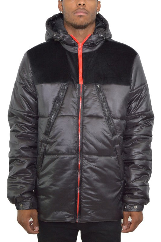 Men's Padded Buffle Puffer Jacket