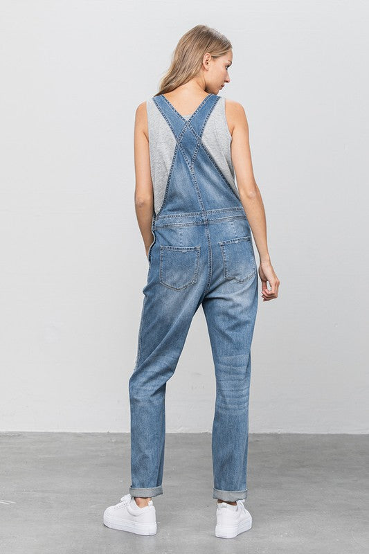 Heavy Body Women's Premium Destroy Overalls