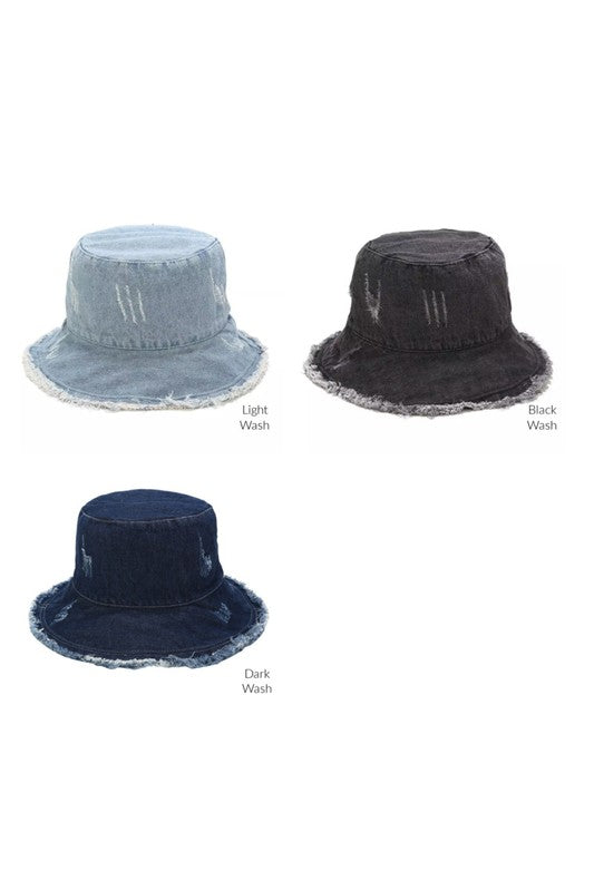 Women's Fashionable Denim Bucket Hat