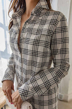 Rodeo Plaid Print Button Shirt Midi Dress