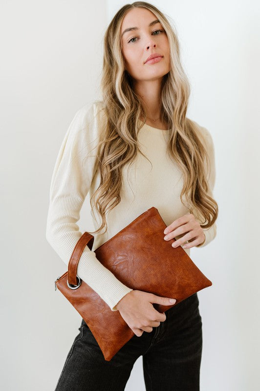 ALEXA Oversized Clutch Bag With Wristlet