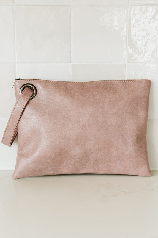 ALEXA Oversized Clutch Bag With Wristlet