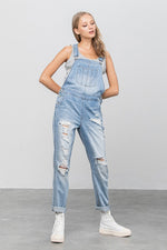 Heavy Body Women's Premium Destroy Overalls