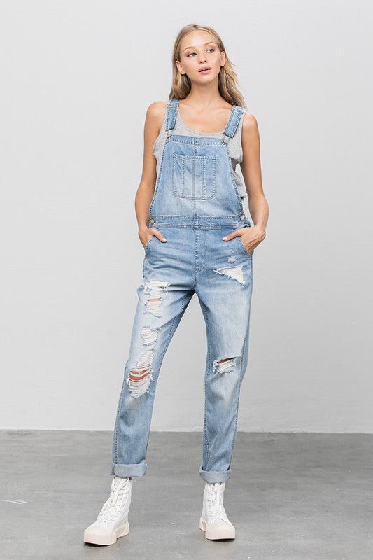 Heavy Body Women's Premium Destroy Overalls