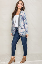 Camo Print Slouch Cardigan