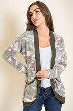 Camo Print Slouch Cardigan