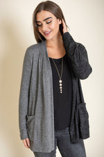 Women's Two Tone Knit Cardigan