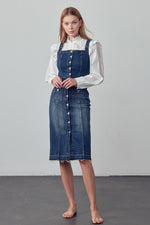 Suspenders Women's Denim Overall Skirt