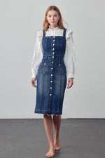 Suspenders Women's Denim Overall Skirt