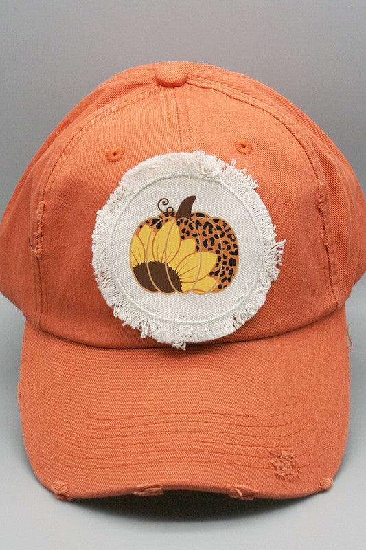 Sunflower Leopard Pumpkin Patch Hat