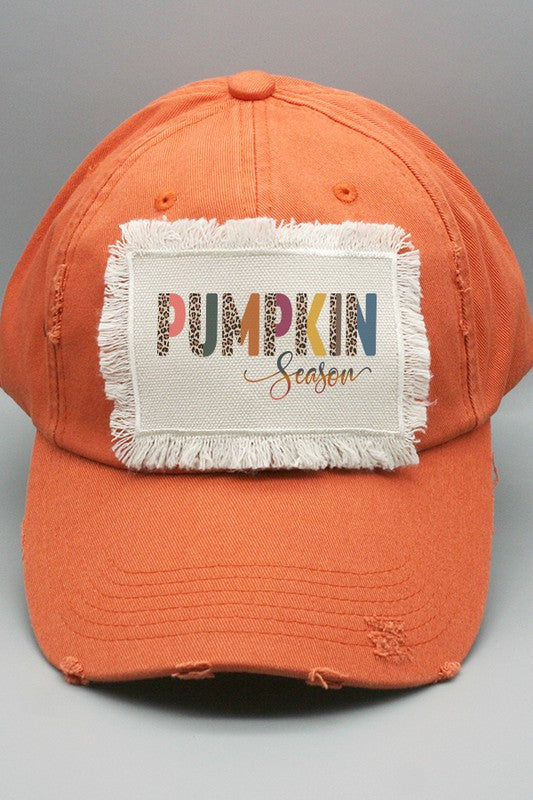 Leopard Pumpkin Season Patch Hat