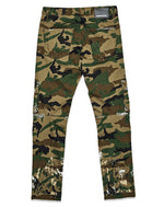 First Row Camo Multi Cargo Slim Straight Pants