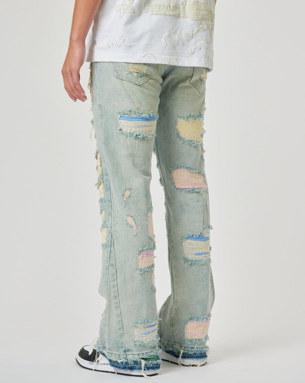 First Row Straight Denim Long Pant