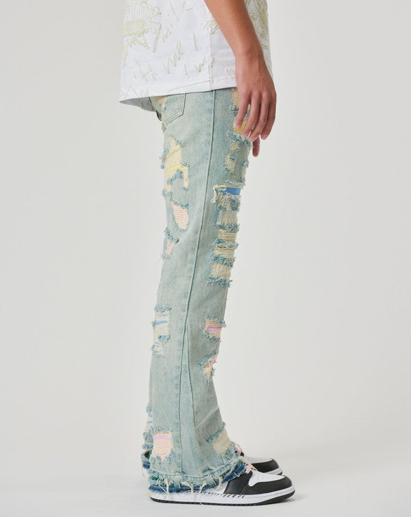 First Row Straight Denim Long Pant