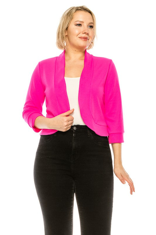 Women's Plus size Waist Length Blazer Cardigans