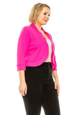 Women's Plus size Waist Length Blazer Cardigans