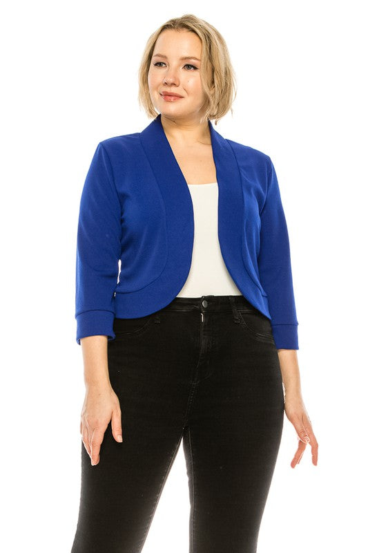 Women's Plus size Waist Length Blazer Cardigans