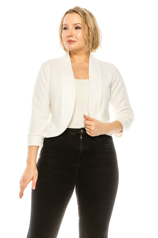 Women's Plus size Waist Length Blazer Cardigans