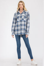 Womens Boyfriend Flannel Shirt S-L ONLY