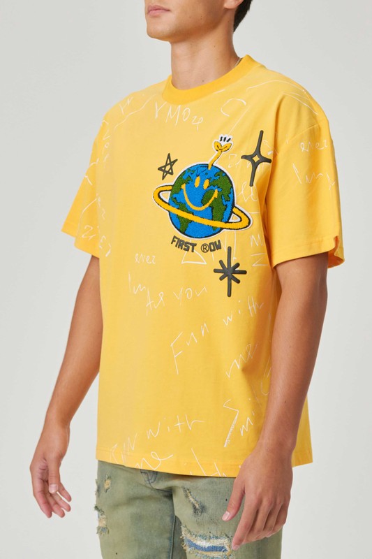 First Row Fantastic Planet Chenille Patch Tee