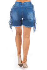 Women's Sexy Distressed Denim Shorts Blue