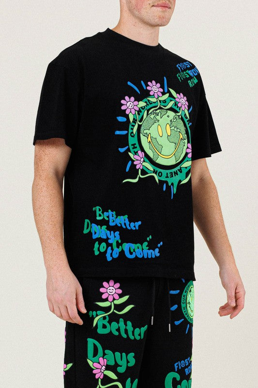 First Row Flower Graphic Tee