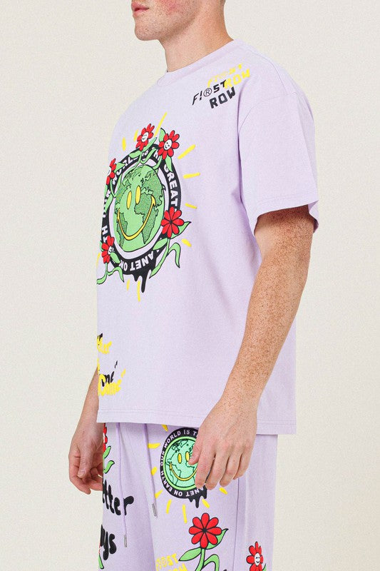 First Row Flower Graphic Tee