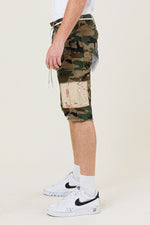 First Row Flowers Patch Camo Cargo Short