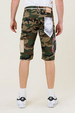 First Row Flowers Patch Camo Cargo Short