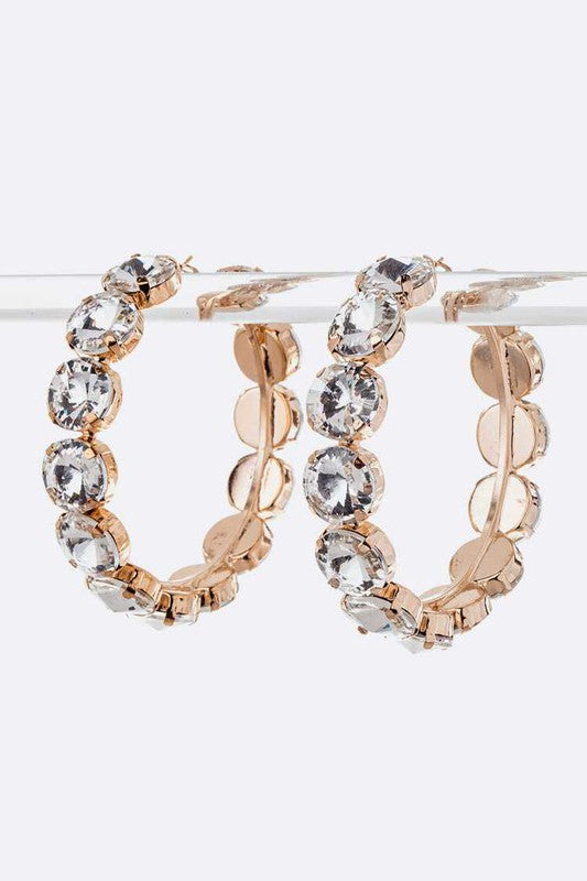 Oversize Crystal Iconic Hoop Earrings