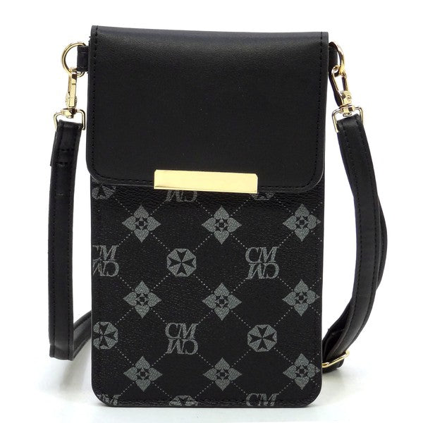 CM Monogram Cell Phone Purse Crossbody Bag